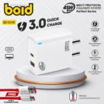 Bold BD-CH10 45W PD Fast Charger with Type-C Cable (White)